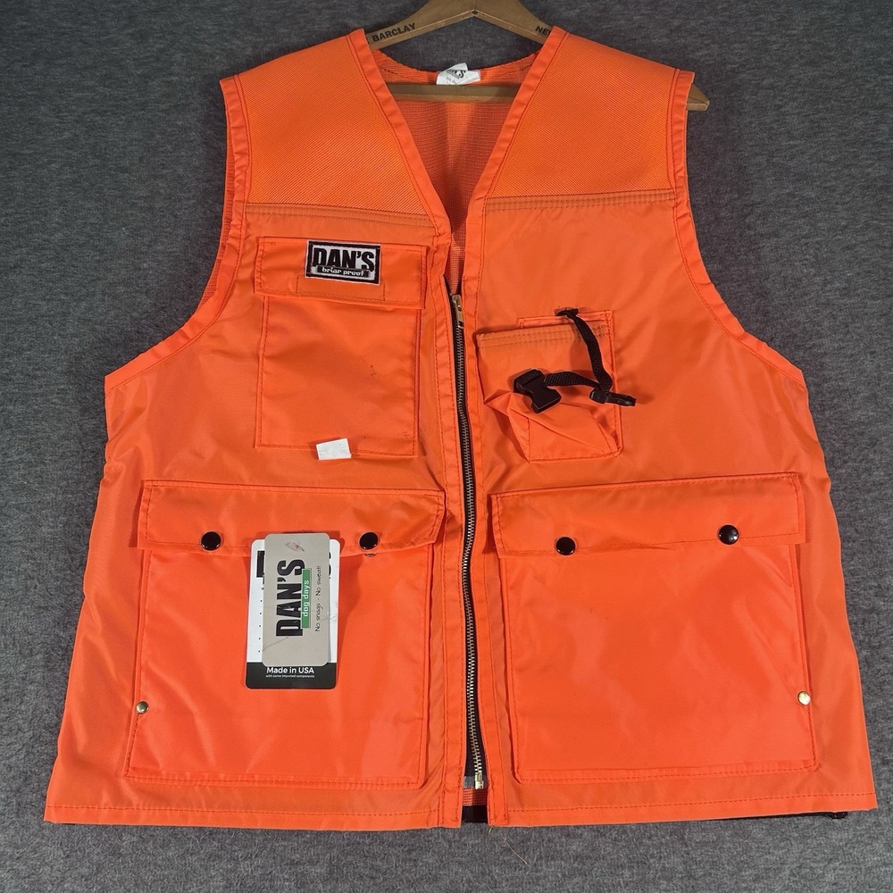Dans Hunting Gear Dog Days Vest Large‎ New Orange Made In USA